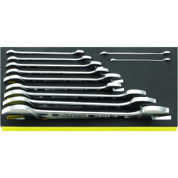 Stahlwille Tools Double open ended Wrenchs i.TCS inlay No.TCS10/11, 6X7-34X36MM 1/3-tray11-pcs. - 96830167