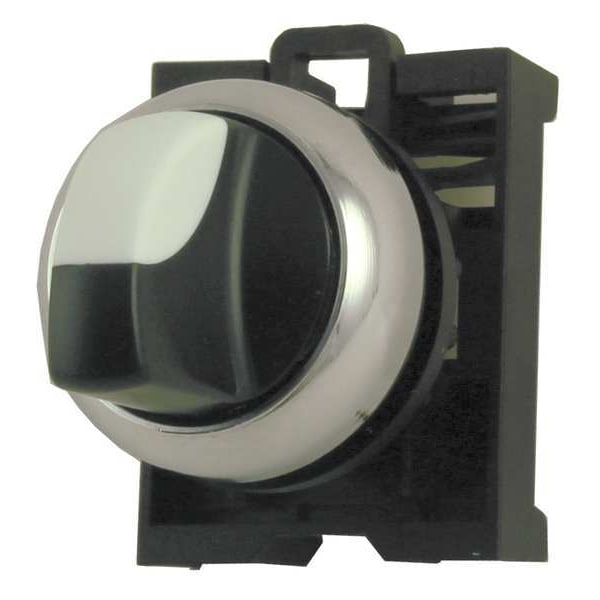 Interruptor selector sin iluminación Eaton, 22 mm, 3 posiciones, perilla - M22M-WK3