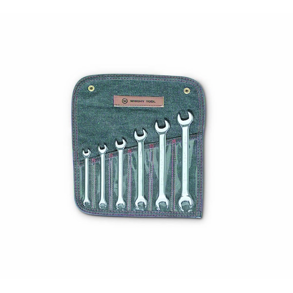 Wright Tool Open End Wrench 6 Piece Set - Full Polis - 740