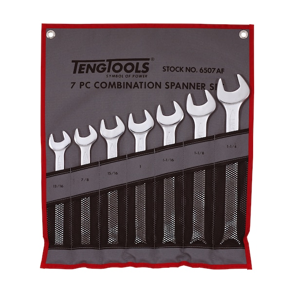 Teng Tools 6507AF - 7 Piece SAE Combination Spanner Set 13/16 to 1-1/ - 6507AF