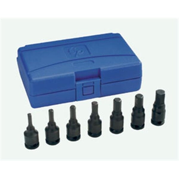 Grey Pneumatic Grey Pneumatic 1297MH 0.38 in. Drive 7 Piece Hex Driver Metric Set - GRY-1297MH