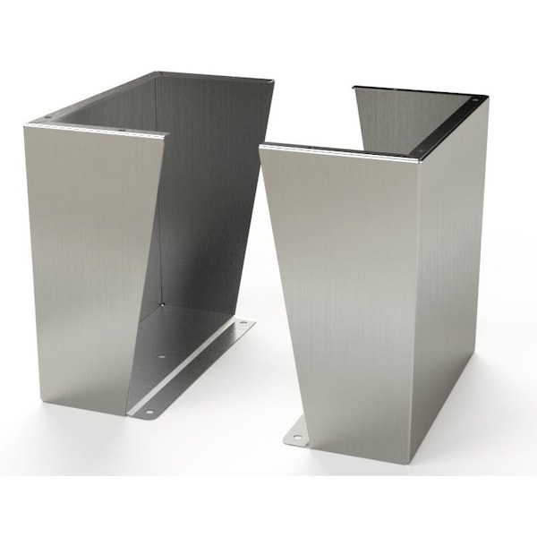 Saginaw Control & Engineering Floor Stand Kit, 18 in. H x 18 in. W x 9.13 in. L, 304 Stainless Steel, 1 PR - SCE-FK1818SS