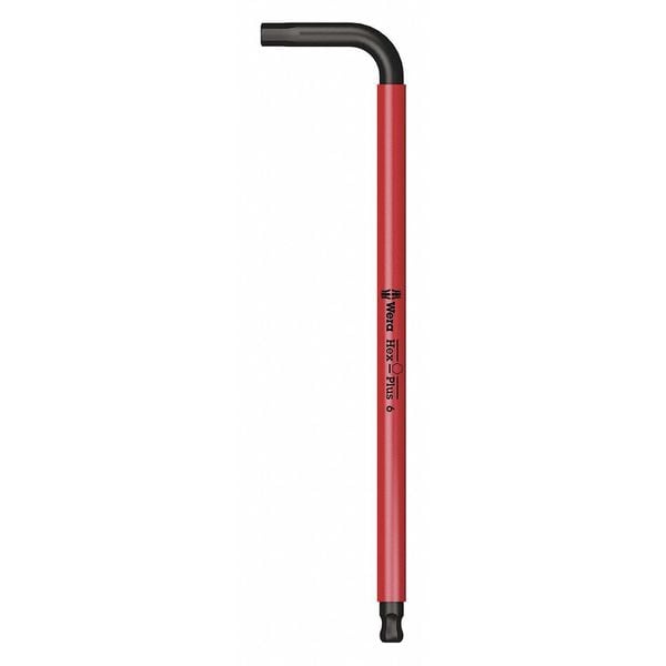 Wera Plain L Key, 6 mm Tip Size, 6 3/4 in Long, 1 1/4 in Short - 05022612001