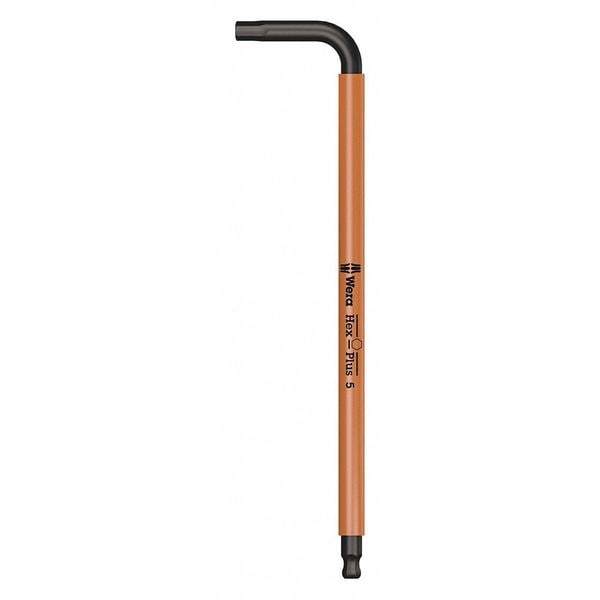 Wera Plain L Key, 5 mm Tip Size, 6 in Long, 3 in Short - 05022610001