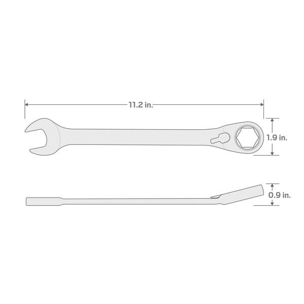 Tekton 7/8 Inch Reversible Ratcheting Combination Wrench - WRN56016
