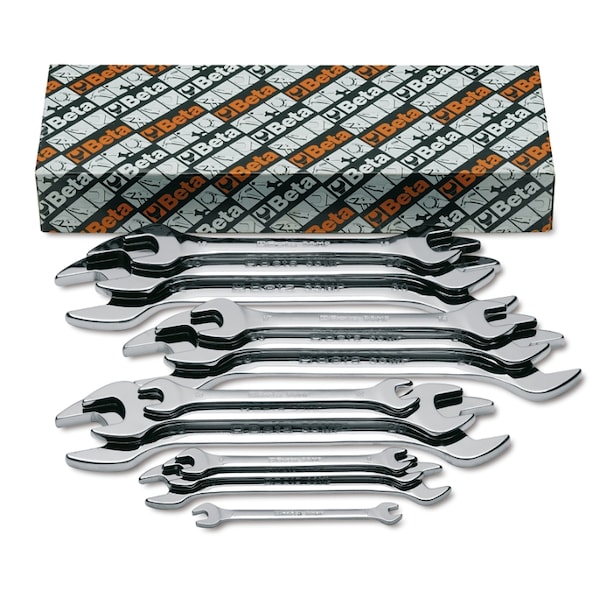 Beta MP/S8 Metric Set of 8 Double End, Open End Wrenches, 6x7mm - 20x22mm - 000550650