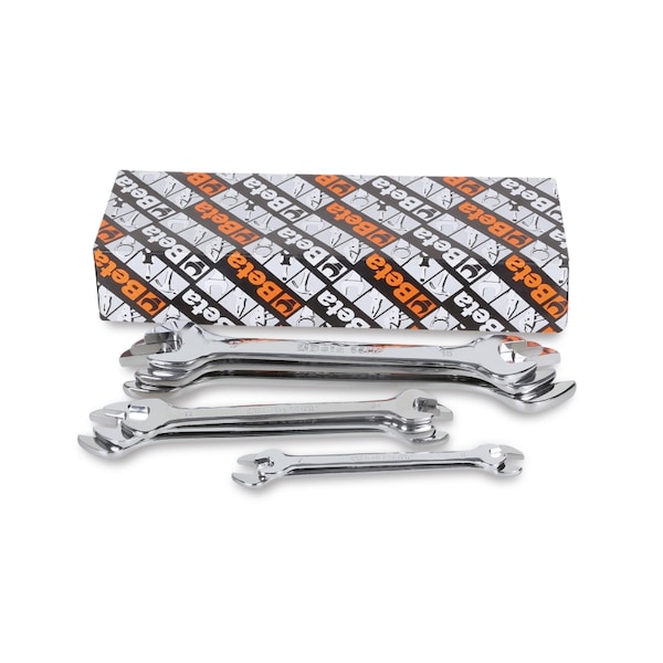 Beta MP/S8 Metric Set of 8 Double End, Open End Wrenches, 6x7mm - 20x22mm - 000550650