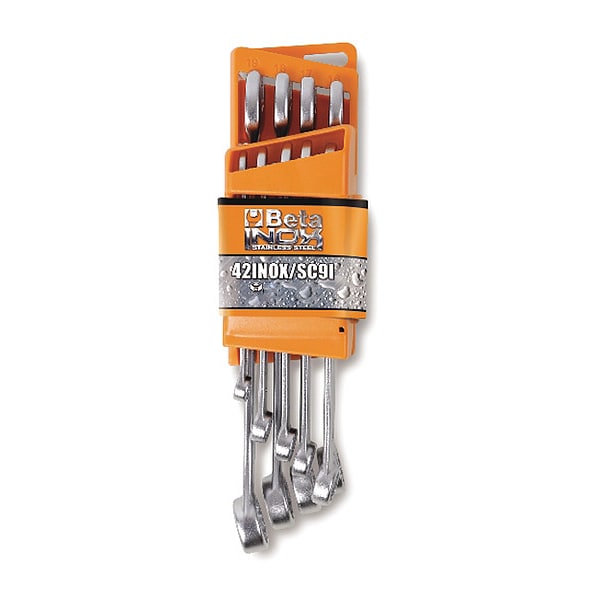 Beta 42INOX Stainless Steel Combination Wrench Set, Metric 8mm-19mm - 000420387