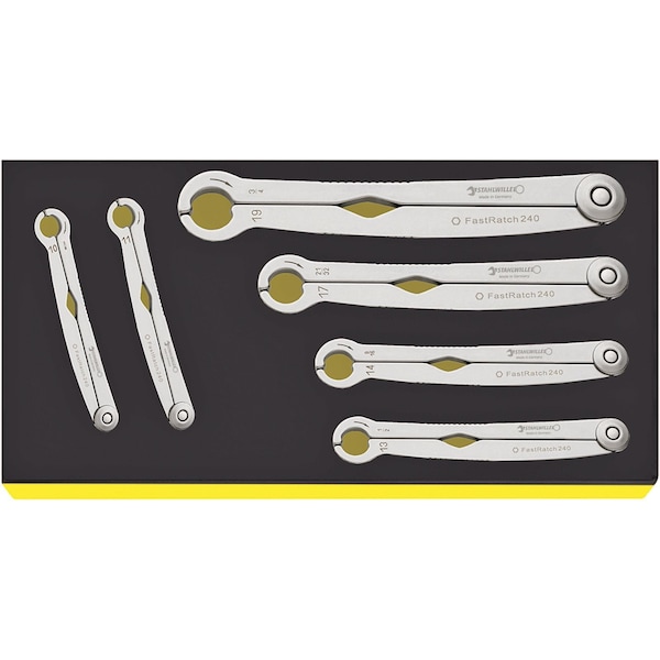 Stahlwille Tools Ratchet wrenches i.TCS inlay No.TCS 240/6 1/3-tray6-pcs. - 96838774