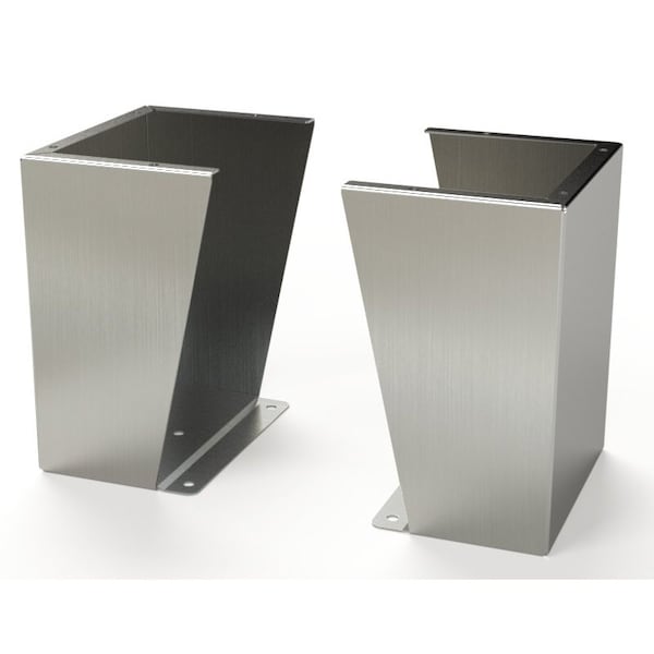 Saginaw Control & Engineering Floor Stand Kit, 15 in. H x 12 in. W x 9.12 in. L, Stainless Steel, 1 PR - SCE-FK1512SS