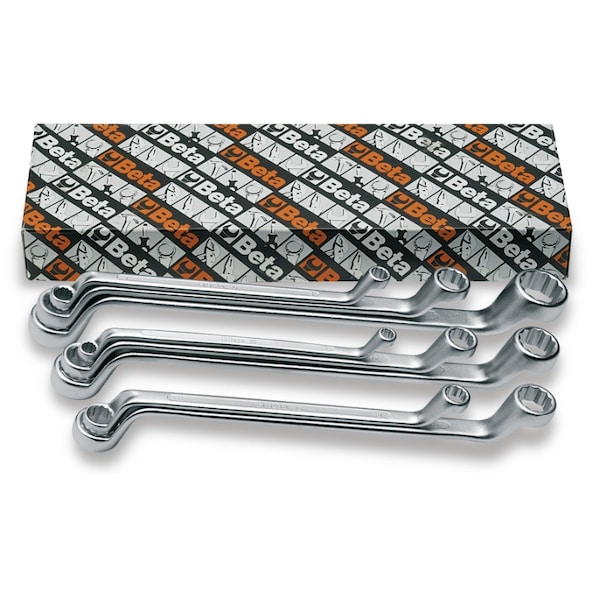 Beta 90AS Series Set of 8 SAE Double End, 12-Point Deep Offset Box End Wrenches - 000900298