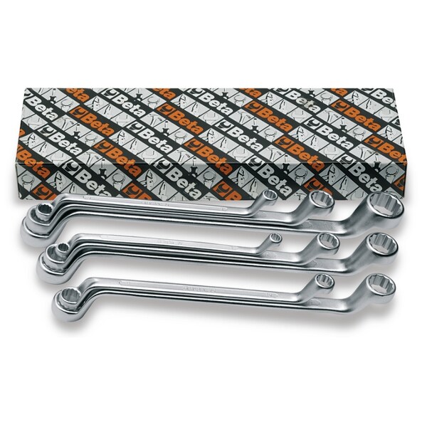 Beta 90AS Series Set of 8 SAE Double End, 12-Point Deep Offset Box End Wrenches - 000900298