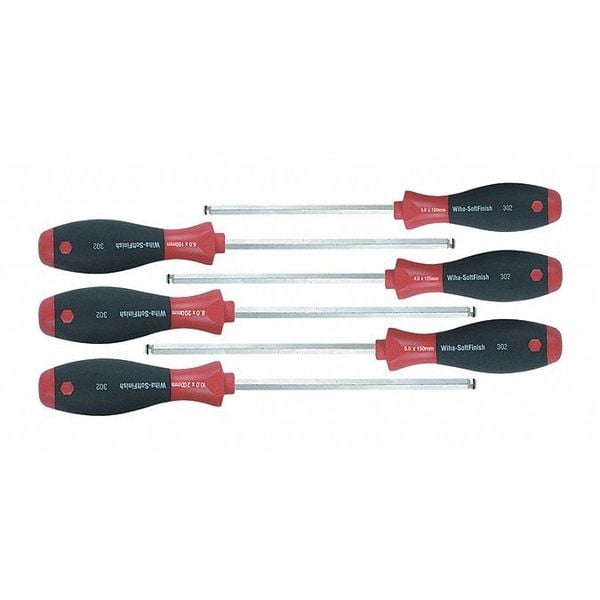 Wiha 6 Piece Metric Long Handle Hex Key Set, 36792 - 36792