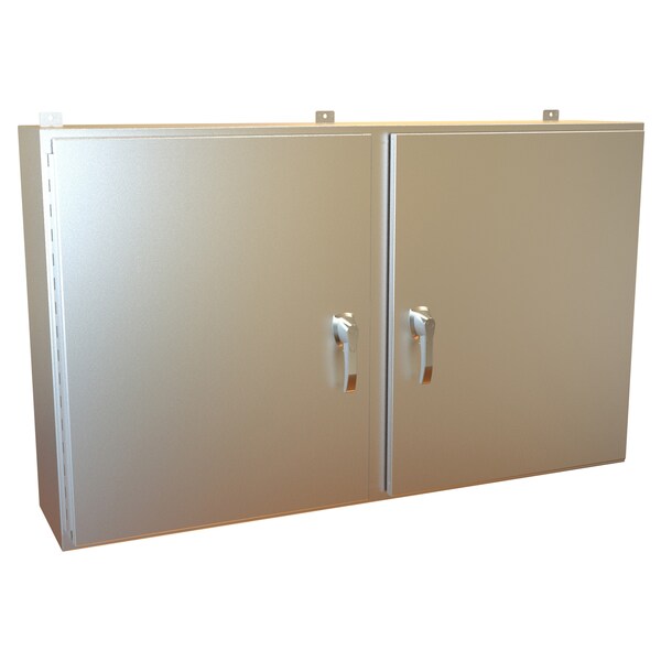 Hammond 316 Stainless Steel Electrical Enclosures, 36 in H, 12 in D, 60 in W, NEMA 4X, Hinged - HN4WM366012S16