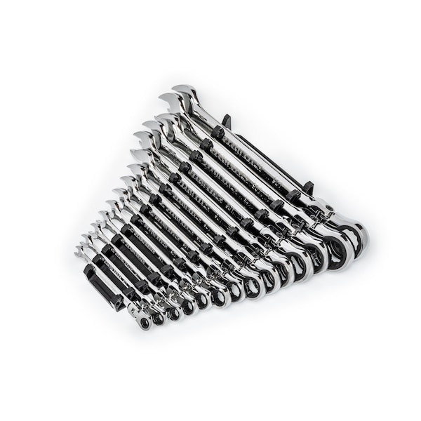 Gearwrench 14 Piece 90-Tooth 12 Point Flex Head Ratcheting Combination SAE Wrench Set - 86759