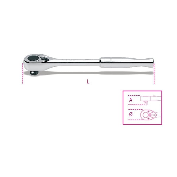 Beta 920 M/55 1/2 in Drive Reversible Ratchet with Metal Handle - 009200893