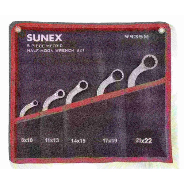 Sunex WR SET 5 PC  HLF MOON STYL DBL BXEN - SU9935M