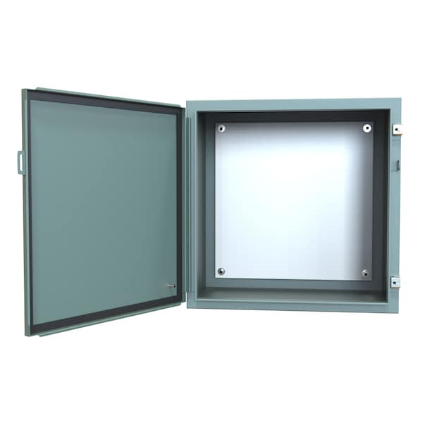 Hammond Steel Electrical Enclosures, 24 in H, 16 in D, 24 in W, NEMA 12, Hinged - 1418J16