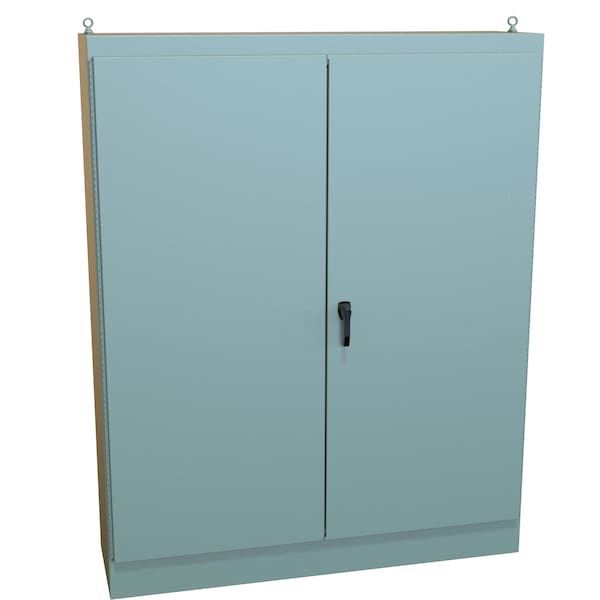 Hammond Steel Electrical Enclosures, 90.06 in H, 20.06 in D, 72.06 in W, NEMA 12, Hinged - 1418BY20
