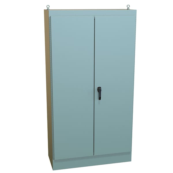 Hammond Steel Electrical Enclosures, 90.06 in H, 20.06 in D, 48.06 in W, NEMA 12, Hinged - 1418BW20