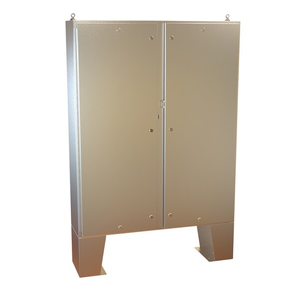 Hammond Stainless Steel Electrical Enclosures, 60.13 in H, 12.69 in D, 48.06 in W, NEMA 4X, Hinged - 1422N4SSB12FQT