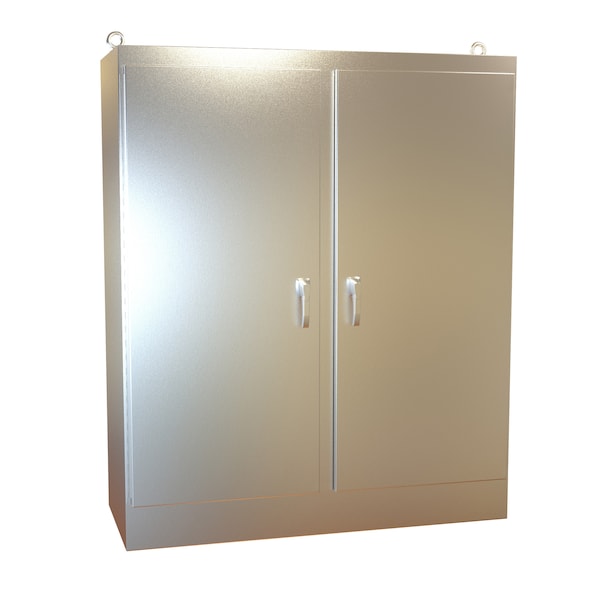 Hammond 304 Stainless Steel Electrical Enclosures, 72 in H, 24 in D, 60 in W, NEMA 4X, Hinged - HN4FS726024DASS
