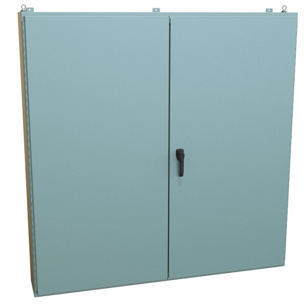 Hammond Steel Electrical Enclosures, 72.13 in H, 10.69 in D, 72.06 in W, NEMA 12, Hinged - 1422F10