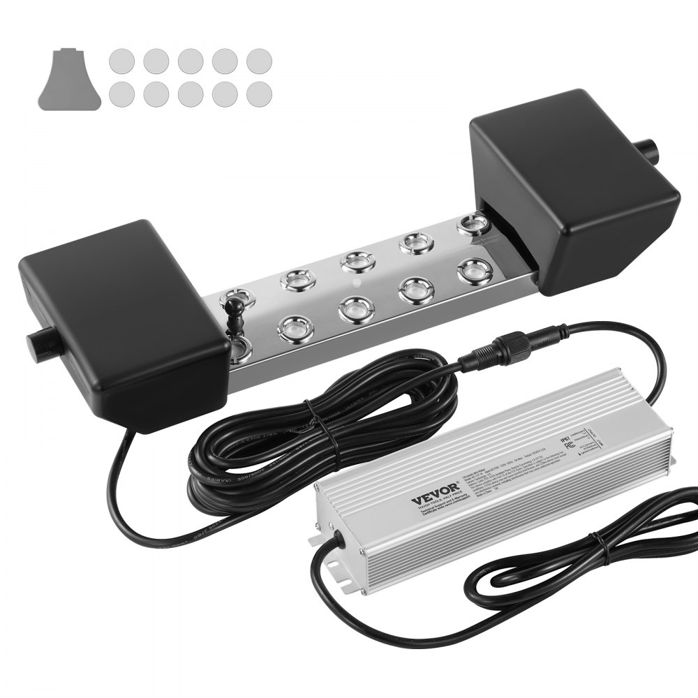 VEVOR 10 Head Ultrasonic Mist Maker 7000mL/H Ultrasonic Fogger IP67 Waterproof - CSBWHQ10TFSDNV8LQV1