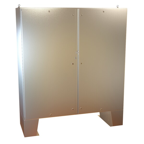 Hammond Stainless Steel Electrical Enclosures, 72.13 in H, 24.69 in D, 72.06 in W, NEMA 4X, Hinged - 1422N4S16F24FQT