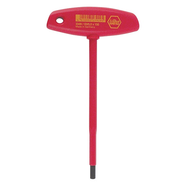 Wiha Metric Plain Hex Key, 10 mm Tip Size, 150 mm Long, 150 mm Short - 33449