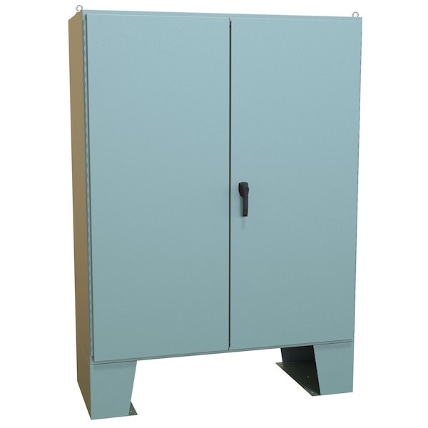 Hammond Steel Electrical Enclosures, 72.13 in H, 24.69 in D, 60.06 in W, NEMA 12, Hinged - 1422E24F