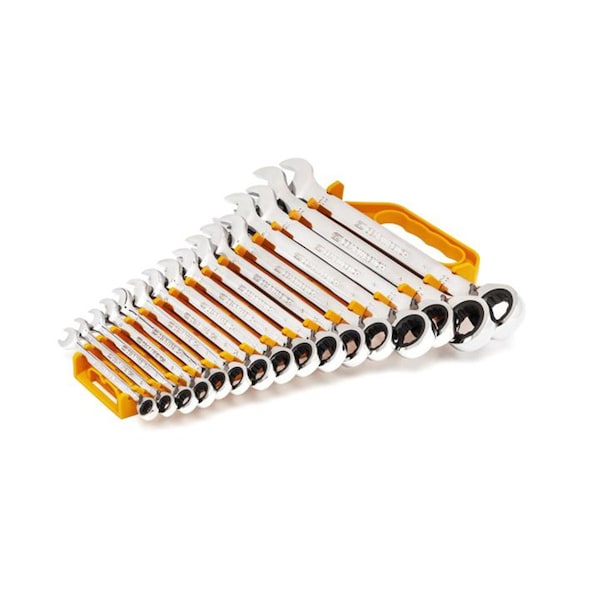 Gearwrench 16 Pc 12 Point Reversible Ratcheting Combination Metric Wrench Set - KDT9602N