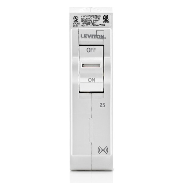 Leviton Circuit Breaker, 25A, 1 Pole, 120V AC, 10kA - LB125-S
