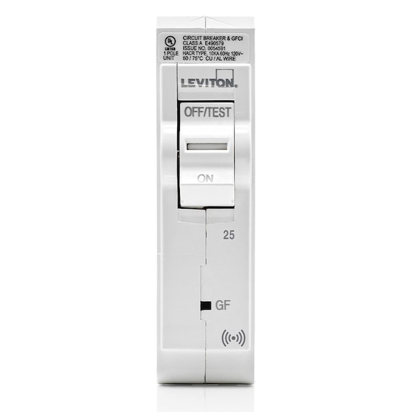 Leviton Circuit Breaker, 25A, 1 Pole, 120V AC, 10kA - LB125-GS