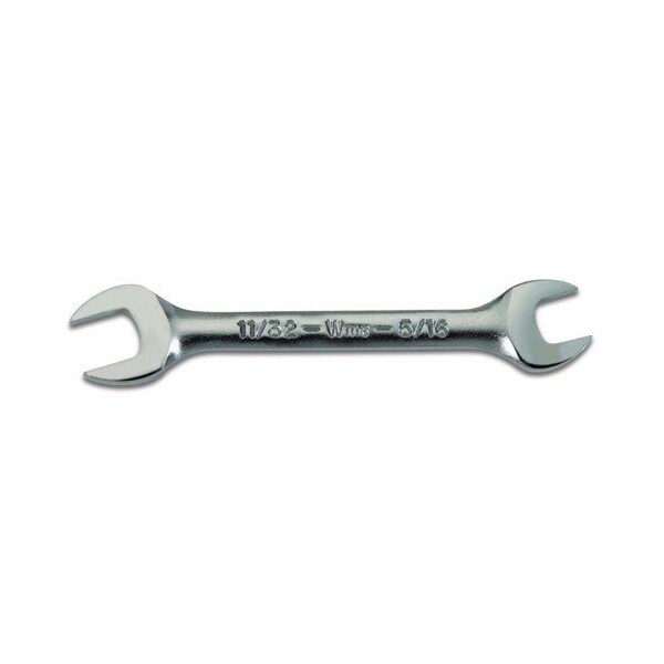 Williams Open End Wrench, Rounded, 3/8 x 7/16 Inch Opening, Standard - JHWOES-1214