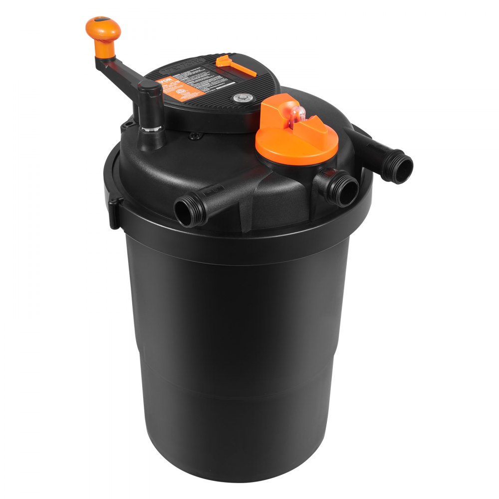 VEVOR Bio Pressure Pond Filter, Up to 2000 Gallons, with 13W UV-C Light, 1840 GPH, Pressurized Biological Pond Filter System Filtration Equipment for Fountain Pool, Koi Fish Aquarium Tank Garden Water - YLSCTSWGLQSDY3AUAV1