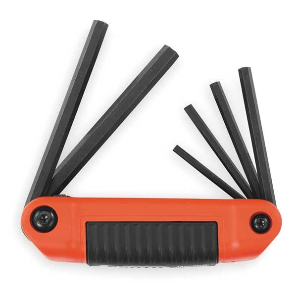Proto 6 Piece SAE Fold-Up Hex Key Set, J4996CG - J4996CG