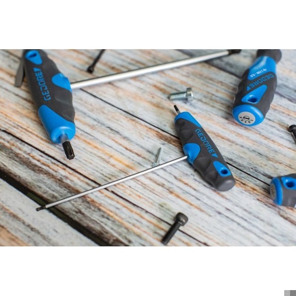 Gedore Metric Plain Ball Hex Key, 2.5 mm Tip Size, 5 63/64 in Long, 3 47/64 in Short - DT 2142 2,5