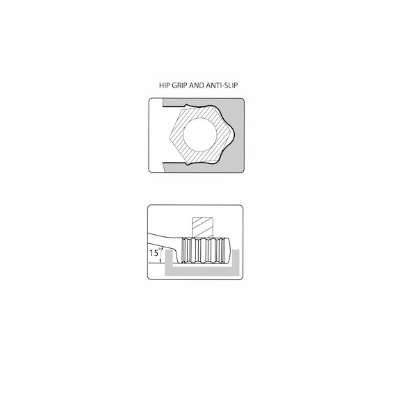 Teng Tools TT8012 - 12 Piece Anti Slip Combination Wrench Set - TT8012