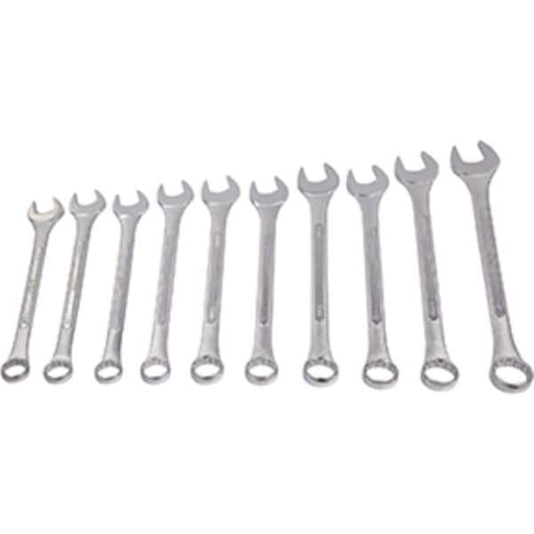 Gourmetgalley SAE Raised Panel Jumbo Combination Wrench Set - 10 Piece - GO3650429