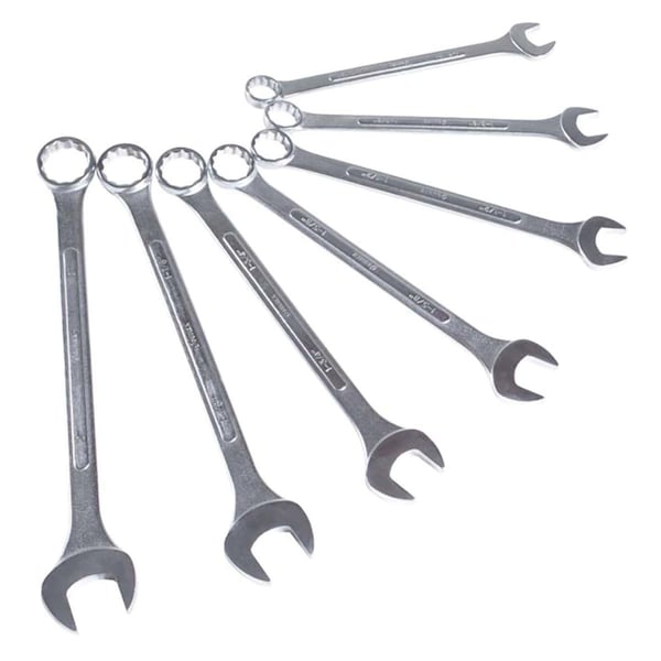 Gourmetgalley SAE Raised Panel Jumbo Combination Wrench Set - 7 Piece - GO3645502