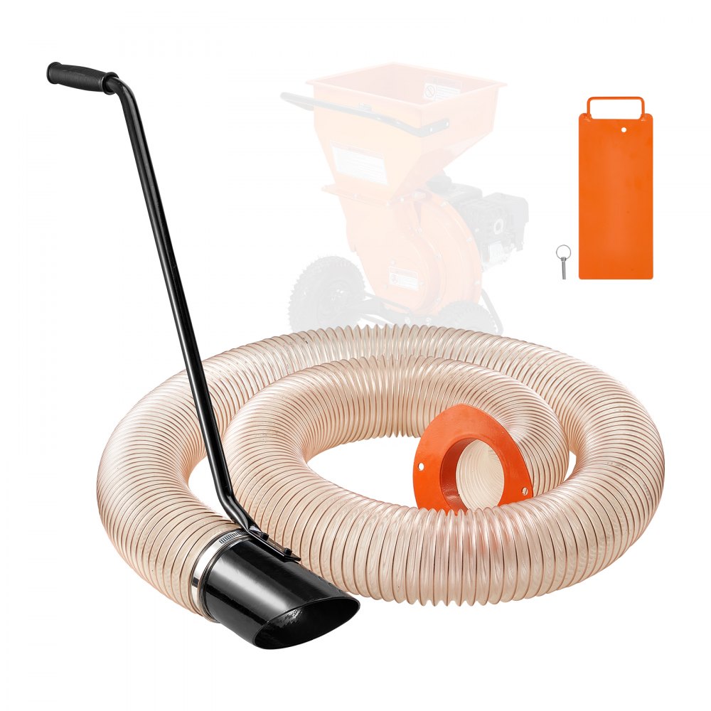 VEVOR 4.3In x 13.1ft 4in Diameter Wood Chipper Shredder Mulcher Leaf Vacuum Kit - XPJZKTJ10FT4KSLT1V0