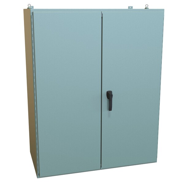 Hammond Steel Electrical Enclosures, 60.13 in H, 24.69 in D, 48.06 in W, NEMA 12, Hinged - 1422B24