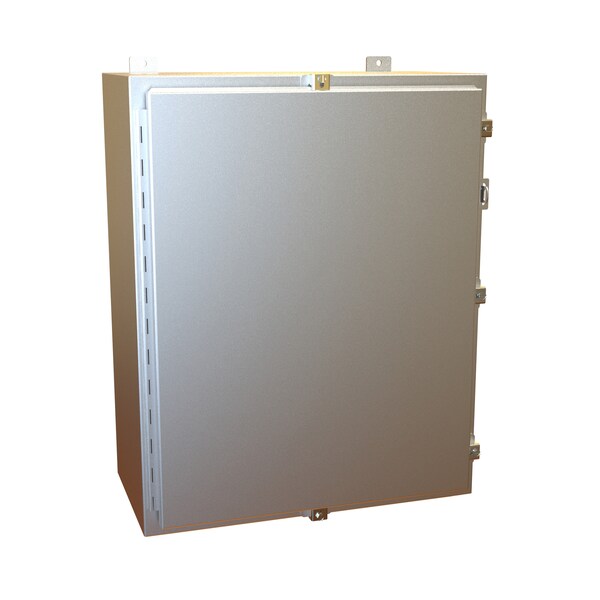 Hammond Aluminum Electrical Enclosures, 30 in H, 12 in D, 24 in W, NEMA 4X, Hinged - 1418N4ALK12