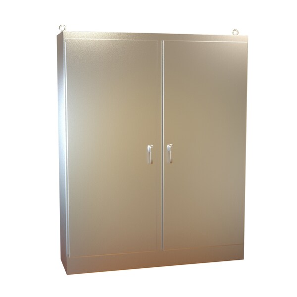 Hammond 304 Stainless Steel Electrical Enclosures, 90 in H, 20 in D, 72 in W, NEMA 4X, Hinged - HN4FS907220SS