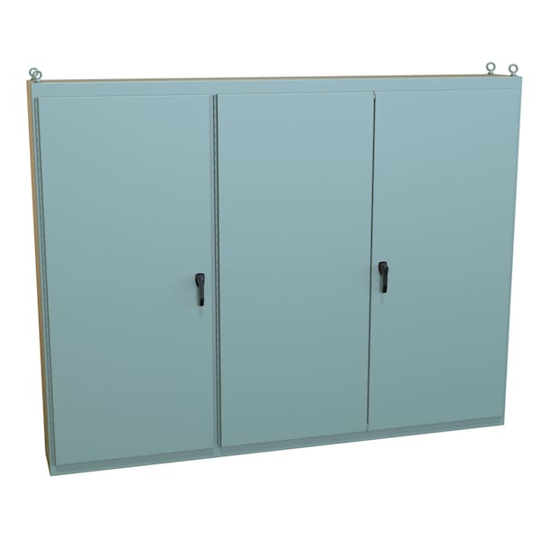 Hammond Steel Electrical Enclosures, 86.12 in H, 14.12 in D, 112 in W, NEMA 12, Hinged - 1422MD3