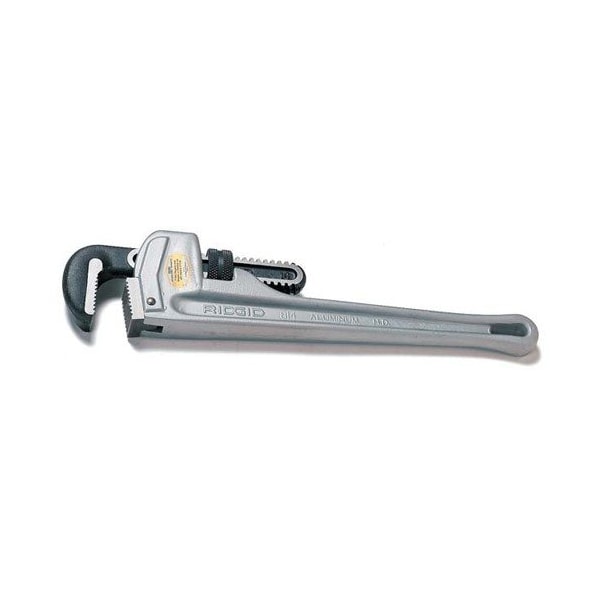 Williams Ridgid Pipe Wrench, Straight, 2 Inch Capacity, 12 Inch OAL, Aluminum - R47057