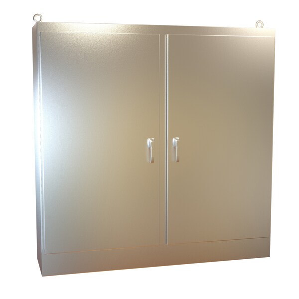 Hammond 304 Stainless Steel Electrical Enclosures, 72 in H, 18 in D, 72 in W, NEMA 4X, Hinged - HN4FS727218SS