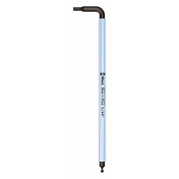 Wera Plain L Key, 5/64 in Tip Size, 4 in Long, 4 in Short - 05022630001