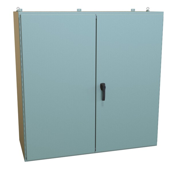 Hammond Steel Electrical Enclosures, 60.13 in H, 24.69 in D, 60.06 in W, NEMA 12, Hinged - 1422D24